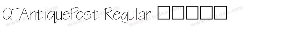 QTAntiquePost Regular字体转换